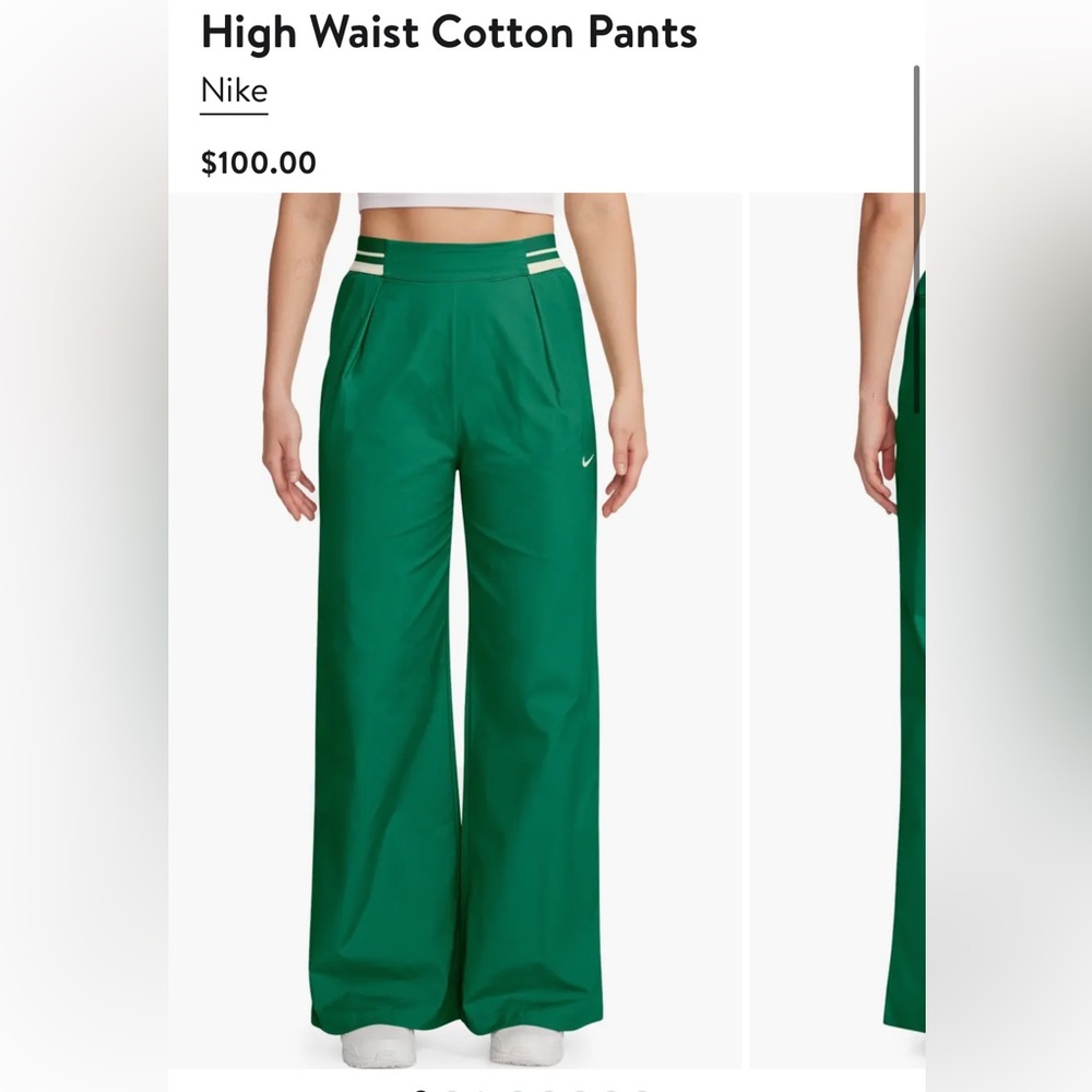 NWT Nike high waist cotton pants